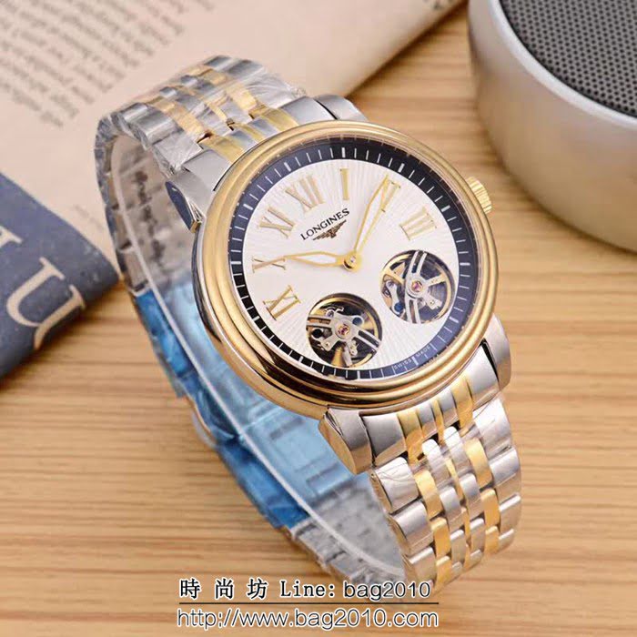 LONGINES浪琴 新品上市恒動雙飛輪 精品男士腕表 WSS1697